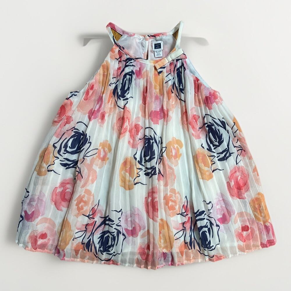 Janie and Jack Floral Toddler Dress 18-24M Pink Wedding Spring Party Holiday
